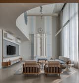 The double height living area