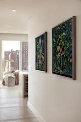 Planting Utopia - City of Peace and Planting Utopia - Circle of Life hang by Julia Whitney Barnes in the gallery