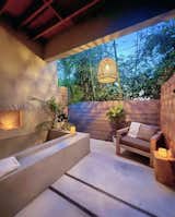 Outdoor bath area