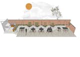 Isometric View of the booths