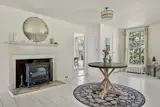 Foyer with wood-stove